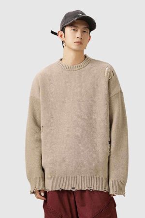 Style Core Aesthetics, New Style Trends Worn-In Knit Sweater